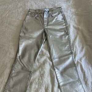 Silver frame pants.